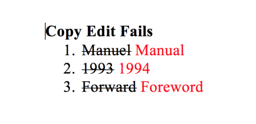 Copy Edit Fails